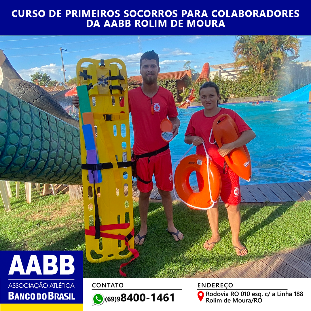 A AABB de Rolim de Moura agora conta com uma equipe qualificada em Primeiros Socorros. A AABB de Rolim de Moura agora conta com uma equipe qualificada em Primeiros Socorros.