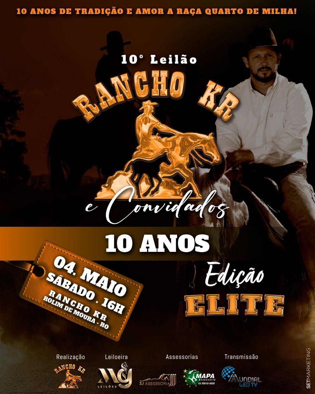 10ª Edição do Leilão Rancho KR acontece em maio em Rolim de Moura 10ª Edição do Leilão Rancho KR acontece em maio em Rolim de Moura