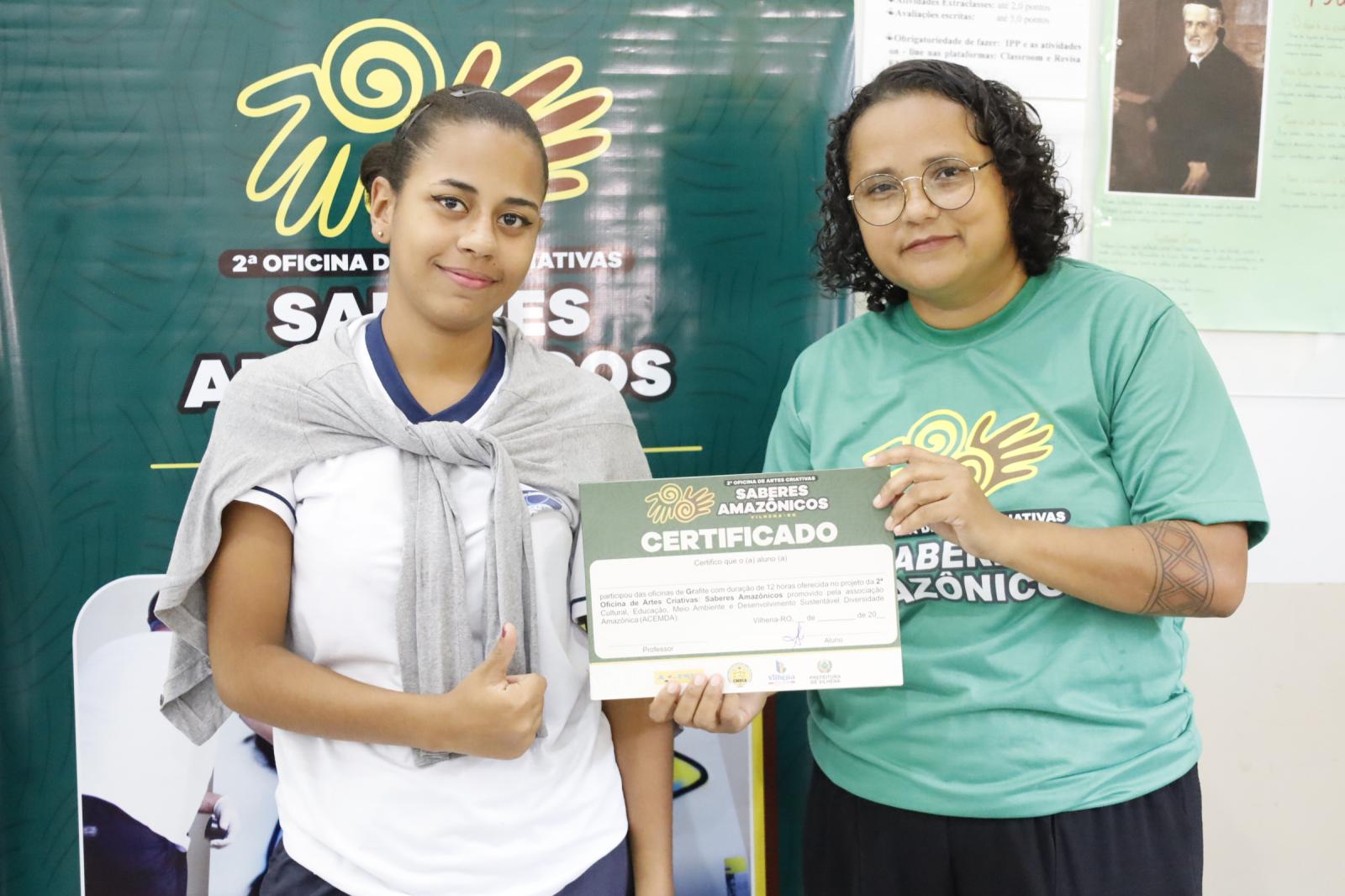 Associação Diversidade Amazônica capacita alunos de Vilhena com oficina de grafite 