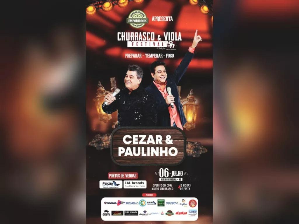 Organização anuncia vendas de mesas com 4 lugares para o Festival Churrasco e Viola em Rolim de Moura Organização anuncia vendas de mesas com 4 lugares para o Festival Churrasco e Viola em Rolim de Moura