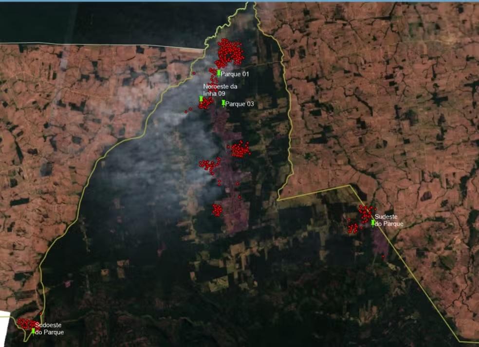 Incêndio em Parque Estadual de Guajará-Mirim já dura 13 dias Incêndio em Parque Estadual de Guajará-Mirim já dura 13 dias