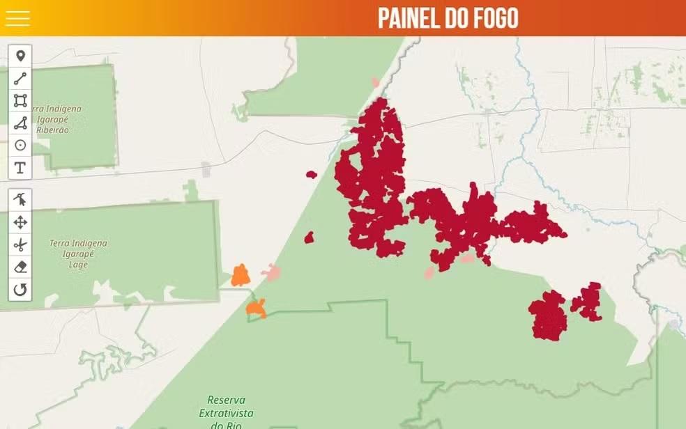 Incêndio em Parque Guajará-Mirim já destruiu área de quase 50 mil campos de futebol