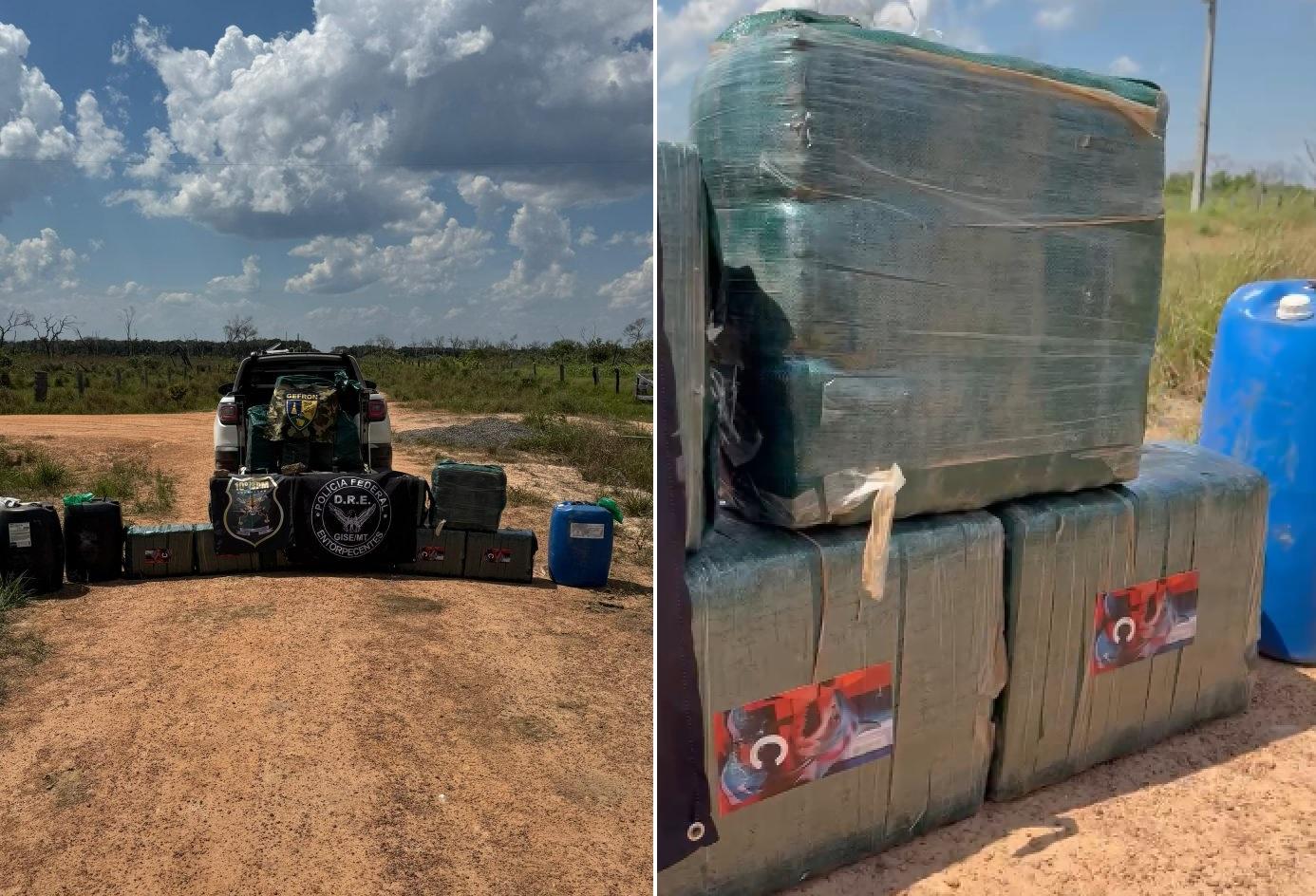 Polícia apreende quase meia tonelada de drogas em pista de pouso clandestina na zona rural de Rolim de Moura Polícia apreende quase meia tonelada de drogas em pista de pouso clandestina na zona rural de Rolim de Moura