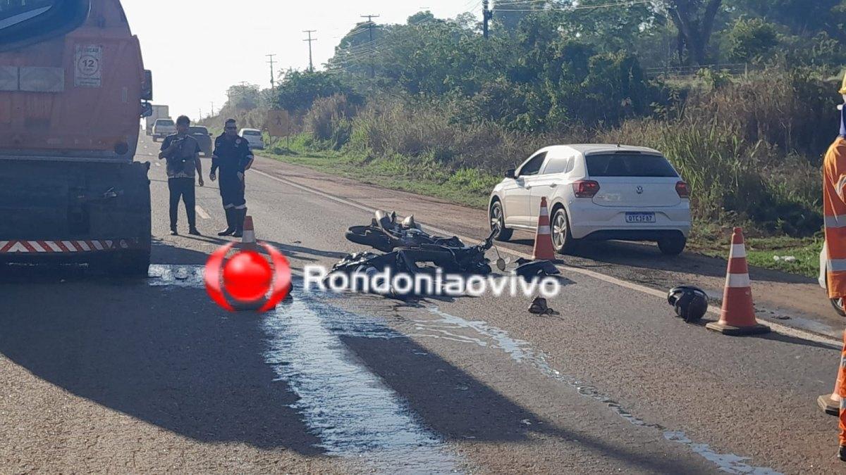 Motociclista morre após grave acidente na BR-364 em Porto Velho