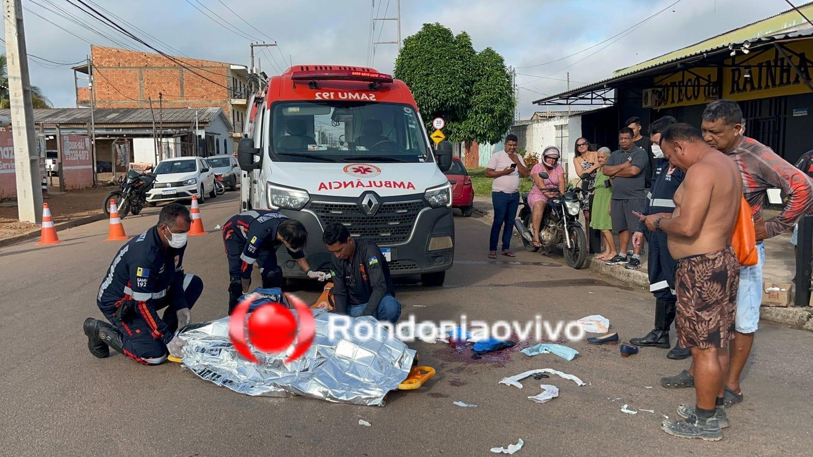 PORTO VELHO: Mulher em moto morre após gravíssimo acidente