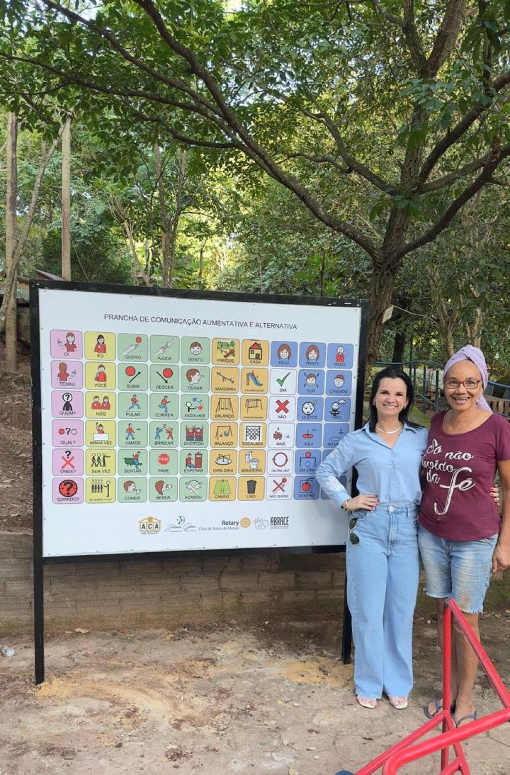Rotary Club de Rolim de Moura e Casa da Amizade instalam pranchas de Comunicação Alternativa na Praça Durvalino de Oliveira e no Espaço Gaia Amiga Rotary Club de Rolim de Moura e Casa da Amizade instalam pranchas de Comunicação Alternativa na Praça Durvalino de Oliveira e no Espaço Gaia Amiga