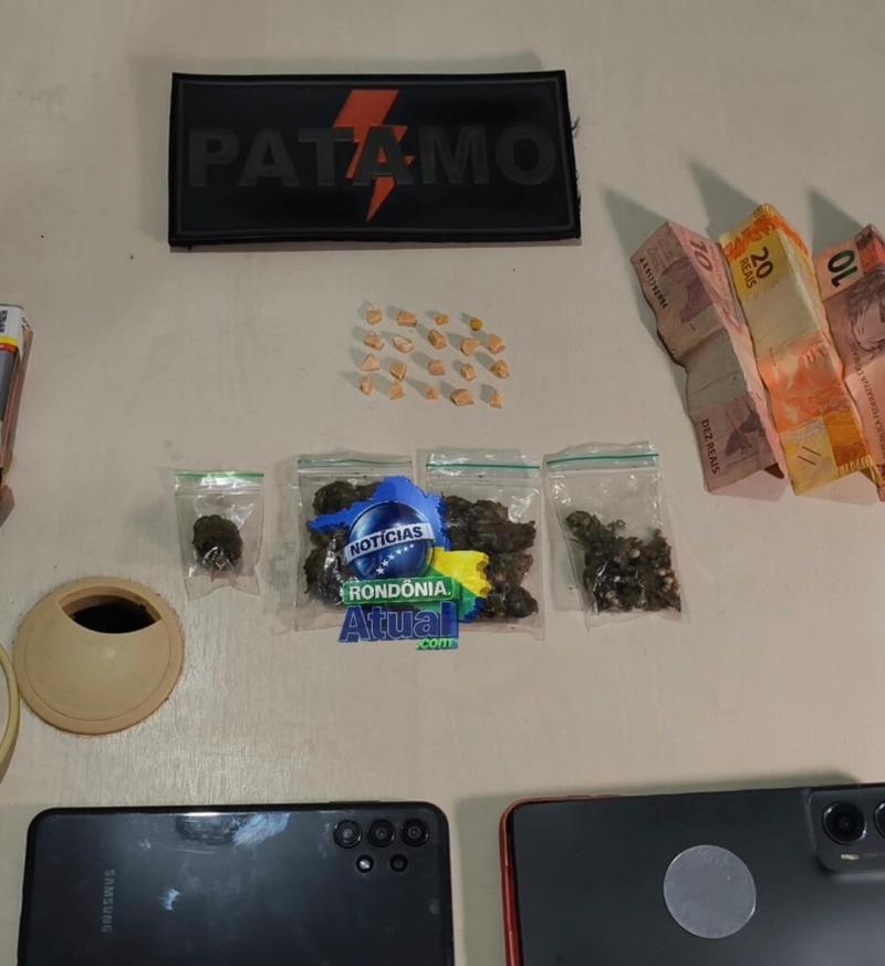 Suspeito é detido com drogas durante patrulhamento no Bosque dos Ipês, em Ji-Paraná Suspeito é detido com drogas durante patrulhamento no Bosque dos Ipês, em Ji-Paraná