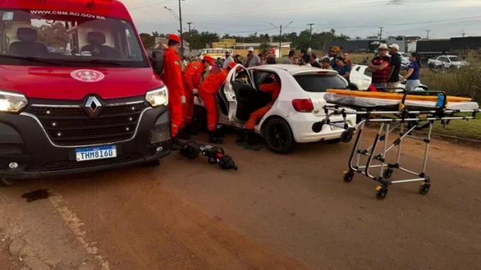 policial Criança em cadeirinha sai ilesa após capotamento que deixou quatro feridos na BR-364