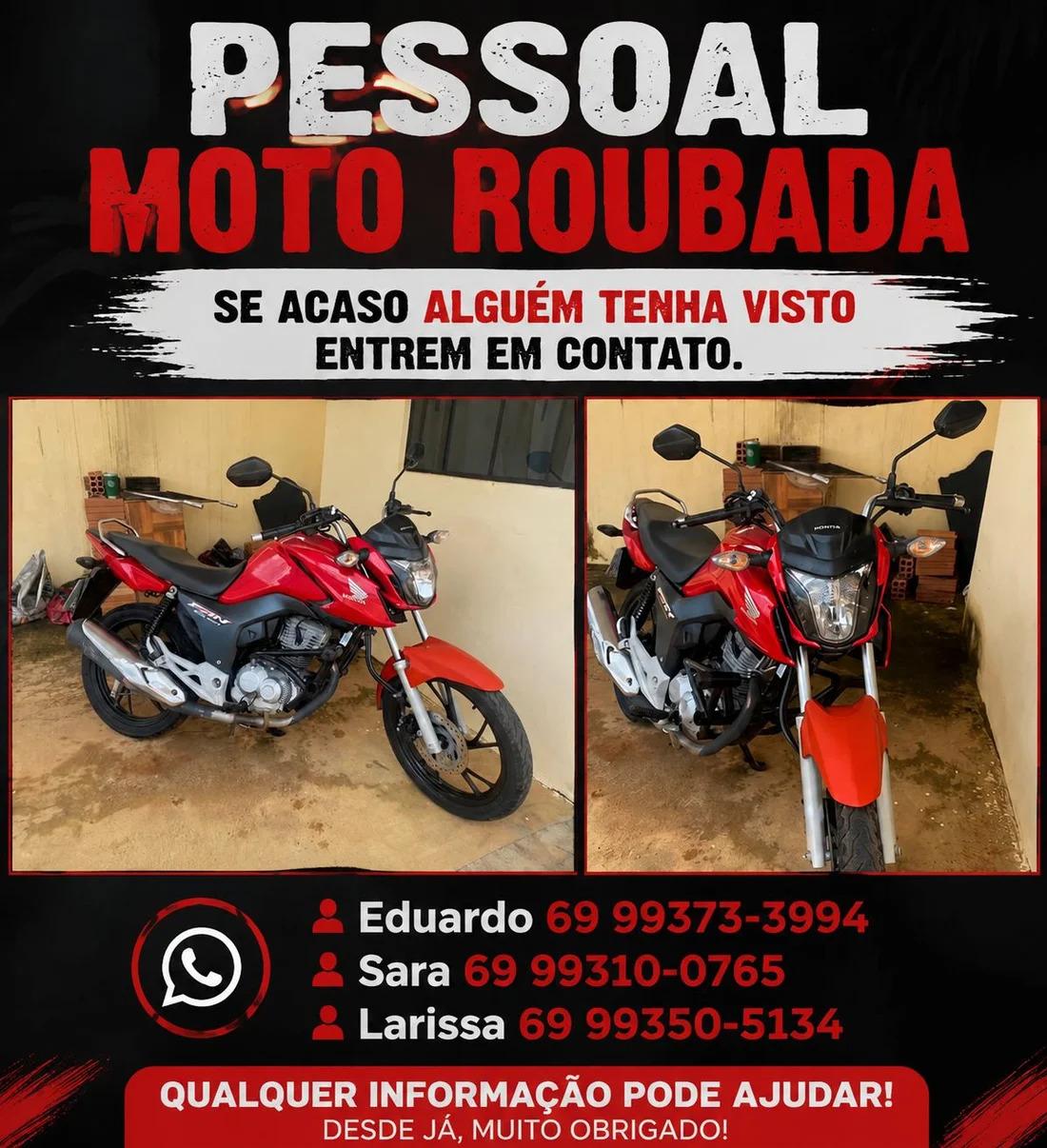 Polícia Militar age rápido e recupera duas motocicletas furtadas em Cerejeiras Polícia Militar age rápido e recupera duas motocicletas furtadas em Cerejeiras