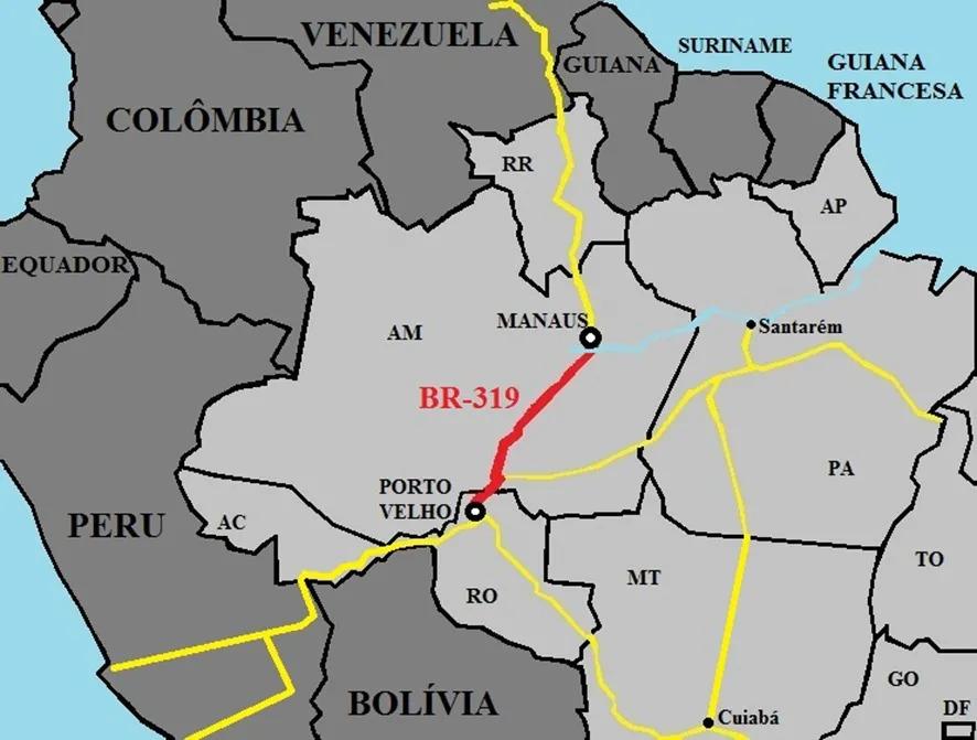 ROTA DE PASSAGEM: Crime organizado amplia influência na Amazônia e torna BR319 rota estratégica ROTA DE PASSAGEM: Crime organizado amplia influência na Amazônia e torna BR319 rota estratégica