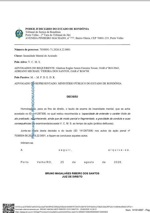 Laudo aponta que estudante acusada de matar idoso tinha capacidade de entender caráter ilícito do ato; confira na íntegra